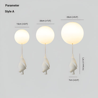 浮夢  | バルーンベアー ハンギングランプ | ホワイト